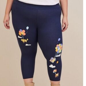 🆕️🎈🏠DISNEY "UP" CROP SIGNATURE WAISTBAND PREMIUM LEGGING - NAVY🏠🎈